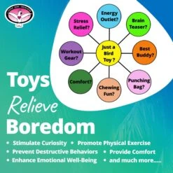 Super Bird Creations Bottoms Up Bird Toy, Medium/Large -Sunny Decor Shop 147026 PT6. AC SS1800 V1685653314