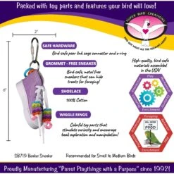 Super Bird Creations Beaker Sneaker Bird Toy, Small/Medium -Sunny Decor Shop 147052 PT2. AC SS1800 V1662689541