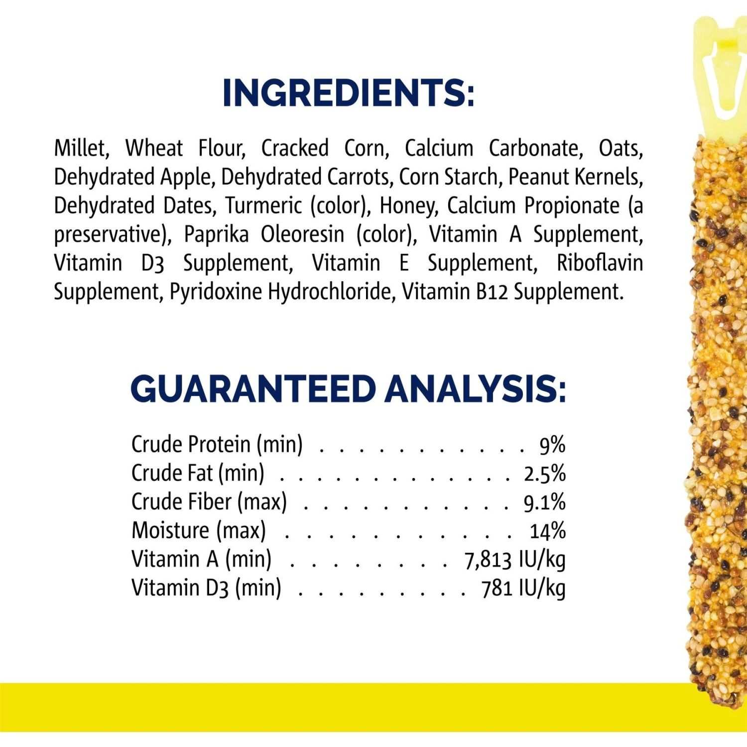 Vitakraft Crunch Sticks Harvest Apple Flavor Parakeet Bird Treat, 2 Count 6 Vitakraft Crunch Sticks Harvest Apple Flavor Parakeet Bird Treat, 2 Count - Image 4