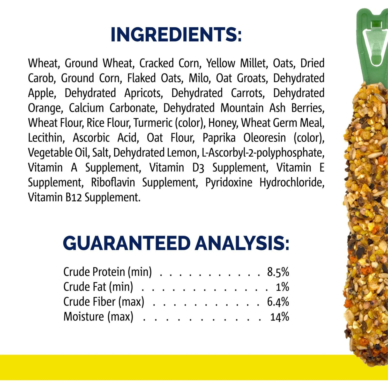 Vitakraft Crunch Sticks Apple & Orange Conure Bird Treat Toy 8 Vitakraft Crunch Sticks Apple & Orange Conure Bird Treat Toy - Image 6