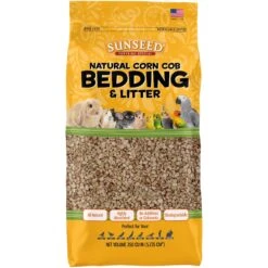 Sunseed Natural Corn Cob Bird & Small Pet Bedding & Litter, 5.7-lit