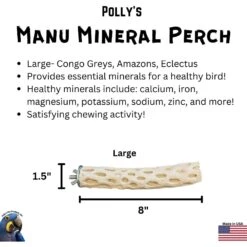 Polly's Pet Products Manu Mineral Bird Perch -Sunny Decor Shop 175274 PT2. AC SS1800 V1668549108