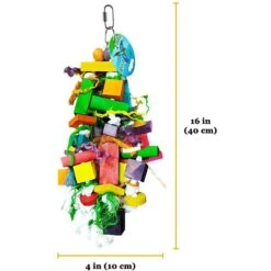 SunGrow Bird Chew Toy, Medium & Large Parrot Foraging Blocks For Cage -Sunny Decor Shop 179560 PT6. AC SS1800 V1682614359