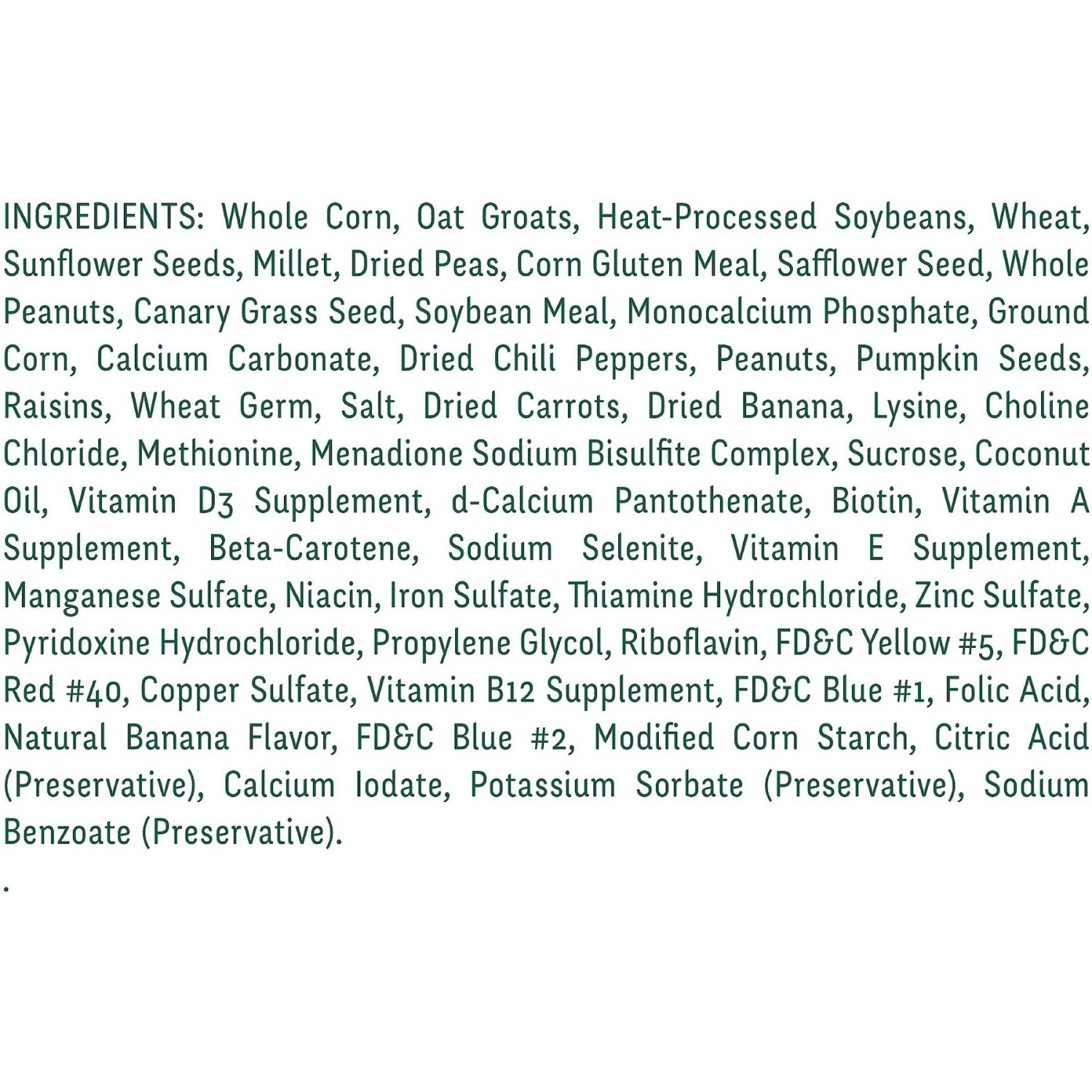 Wild Harvest Advanced Nutrition Diet Parrot Food 9 Wild Harvest Advanced Nutrition Diet Parrot Food - Image 7