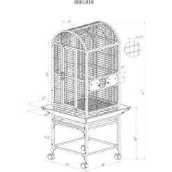 A&E Cage Company Dome Top Bird Cage -Sunny Decor Shop 197430 PT1. AC SS1800 V1595521888