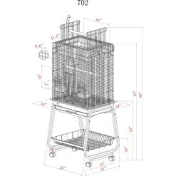 A&E Cage Company Play Top Bird Cage & Removable Stand -Sunny Decor Shop 197462 PT1. AC SS1800 V1595521326