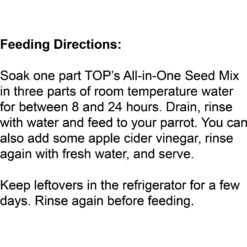 TOP's Parrot Food Organic All In One Seed Mix Bird Food -Sunny Decor Shop 198209 PT5. AC SS1800 V1600382763