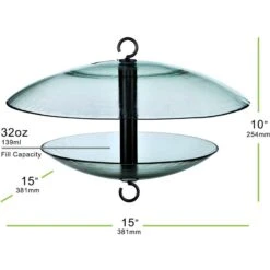 Mosaic Birds Baffle Dome Bird Feeder, 32-oz -Sunny Decor Shop 209877 PT3. AC SS1800 V1660237592