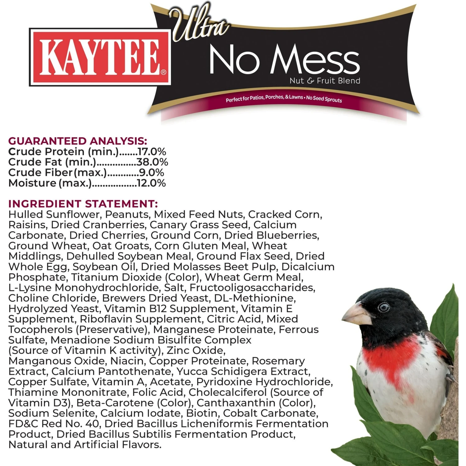Kaytee Waste Free Nut & Fruit Blend Wild Bird Food, 5.5-lb Bag 4 Kaytee Waste Free Nut & Fruit Blend Wild Bird Food, 5.5-lb Bag - Image 2