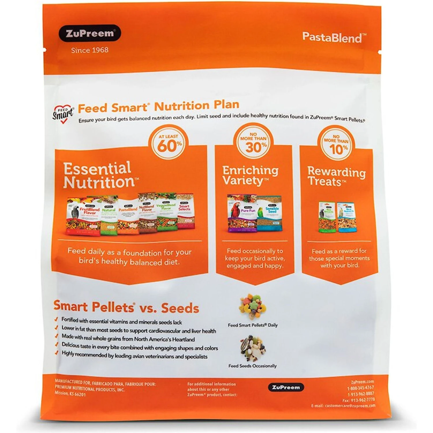 ZuPreem PastaBlend Daily Medium Bird Food, 2-lb Bag 4 ZuPreem PastaBlend Daily Medium Bird Food, 2-lb Bag - Image 2