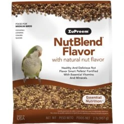 ZuPreem NutBlend Flavor With Natural Nut Flavors Daily Medium Bird Food, 2-lb Bag