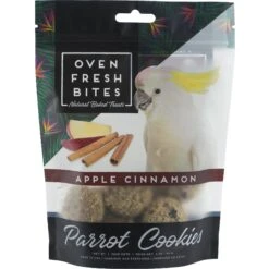 Caitec Oven Fresh Bites Apple Cinnamon Cookies Parrot Treats, 4-oz Bag