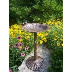 Oakland Living Handmade Metal Frog Bird Bath