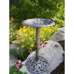 Oakland Living Handmade Metal Hummingbird Bird Bath