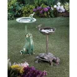 Zingz & Thingz Cat Bird Bath -Sunny Decor Shop 223548 PT2. AC SS1800 V1583357774