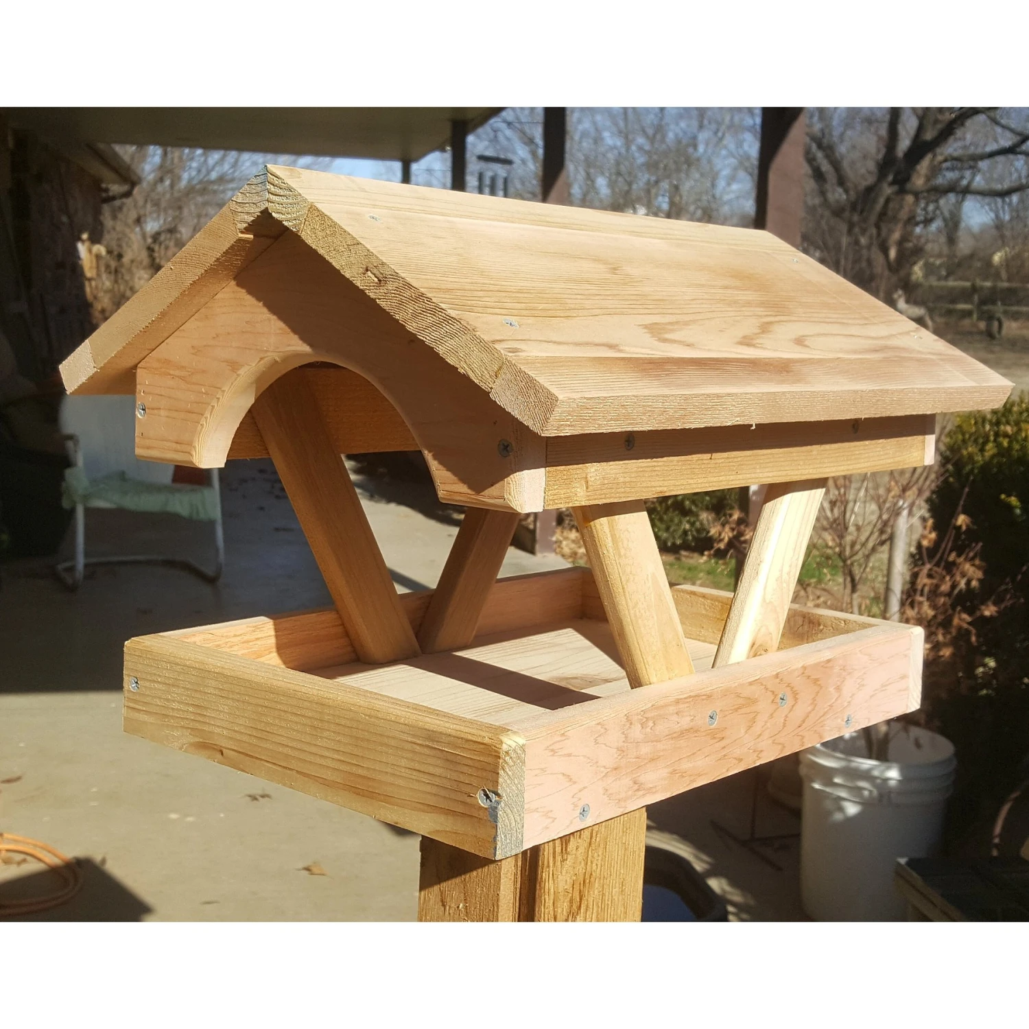 Bird Houses By Mark Fly Thru Cedar Bird Feeder 3 Bird Houses By Mark Fly Thru Cedar Bird Feeder