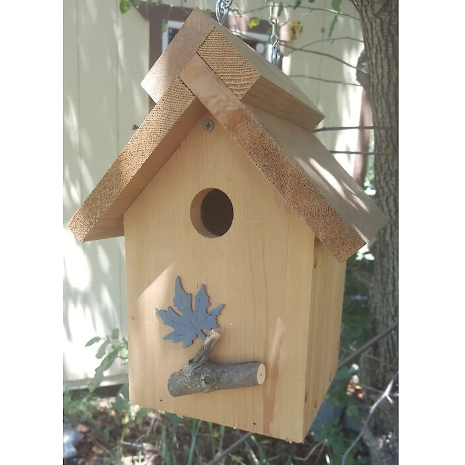 Bird Houses By Mark Peaked Roof Cedar Bird House 4 Bird Houses By Mark Peaked Roof Cedar Bird House - Image 2