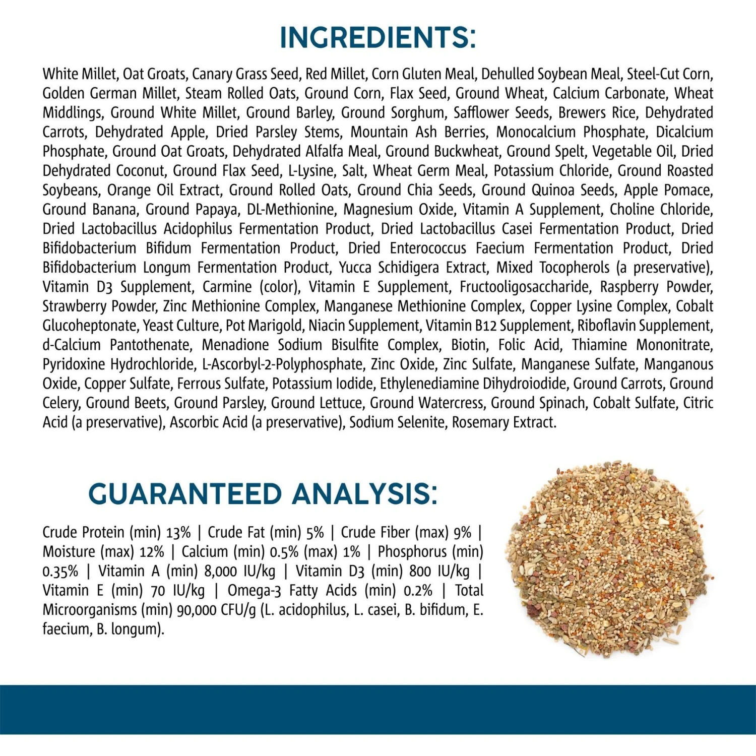 Sunseed Vita Prima Parakeet Food, 2-lb Bag 6 Sunseed Vita Prima Parakeet Food, 2-lb Bag - Image 4