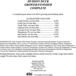 Hudson Feeds Duck Grower & Finisher 16% Complete Plain Food, 50-lb Bag 9 Hudson Feeds Duck Grower & Finisher 16% Complete Plain Food, 50-lb Bag -Sunny Decor Shop 227916 PT1. AC SS1800 V1636033886