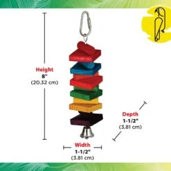 Caitec Featherland Paradise Rainbow Stack Bird Toy, Small 13 Caitec Featherland Paradise Rainbow Stack Bird Toy, Small -Sunny Decor Shop 228186 PT2. AC SS1800 V1669660634