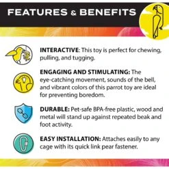 Caitec Featherland Paradise Arachnid Bird Toy, Medium -Sunny Decor Shop 228198 PT4. AC SS1800 V1668729242