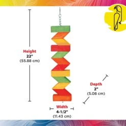 Caitec Featherland Paradise Zig Zag Chew Bird Toy, Large -Sunny Decor Shop 228200 PT2. AC SS1800 V1668729247