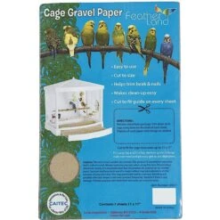 Caitec Featherland Paradise Cage Gravel Paper Bird Cage Liners, 7 Count