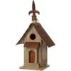 Glitzhome Distressed Solid Wood Bird House, 13.11-in -Sunny Decor Shop 228709 MAIN. AC SS1800 V1663106176