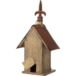 Glitzhome Distressed Solid Wood Bird House, 13.11-in -Sunny Decor Shop 228709 PT6. AC SS1800 V1660772215