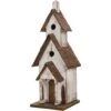 Glitzhome Extra-Large Rustic Wood White Bird House, 23.62-in -Sunny Decor Shop 228719 MAIN. AC SS1800 V1663106477