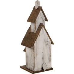 Glitzhome Extra-Large Rustic Wood White Bird House, 23.62-in -Sunny Decor Shop 228719 PT6. AC SS1800 V1663106340