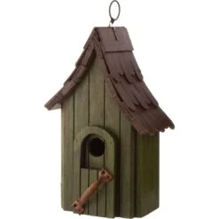 Glitzhome Distressed Wooden Bird House, 11.61-in -Sunny Decor Shop 228729 PT1. AC SS1800 V1663018554