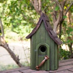 Glitzhome Distressed Wooden Bird House, 11.61-in -Sunny Decor Shop 228729 PT2. AC SS1800 V1663018919