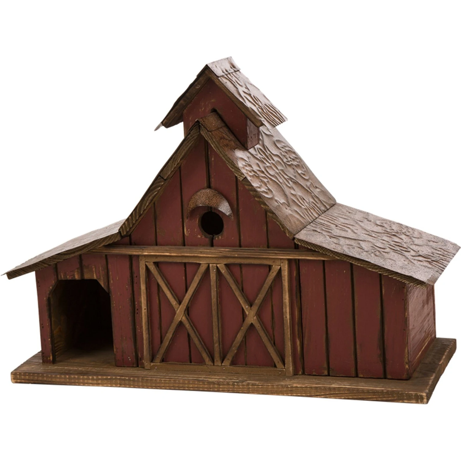 Glitzhome Extra-Large Rustic Wood Barn Bird House, 20.67-in 3 Glitzhome Extra-Large Rustic Wood Barn Bird House, 20.67-in