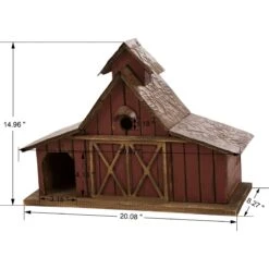Glitzhome Extra-Large Rustic Wood Barn Bird House, 20.67-in 10 Glitzhome Extra-Large Rustic Wood Barn Bird House, 20.67-in -Sunny Decor Shop 228733 PT1. AC SS1800 V1663018438