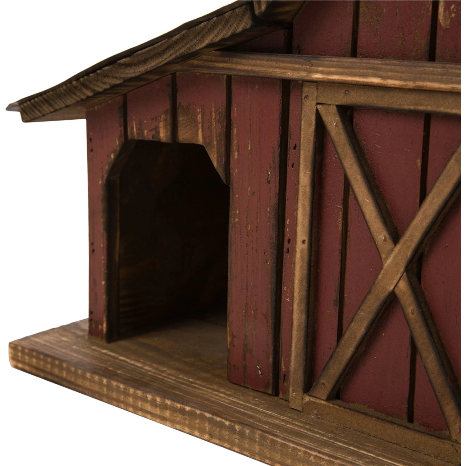 Glitzhome Extra-Large Rustic Wood Barn Bird House, 20.67-in 8 Glitzhome Extra-Large Rustic Wood Barn Bird House, 20.67-in - Image 6
