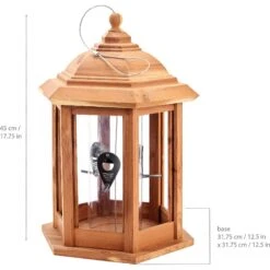 Copper Spade Cedar Hexagon Bird Feeder, Large -Sunny Decor Shop 229579 PT2. AC SS1800 V1585695356