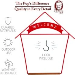 Pop's Birding Company The Original Hummingbird Swing Welcome Bird Swing -Sunny Decor Shop 233853 PT5. AC SS1800 V1633574477