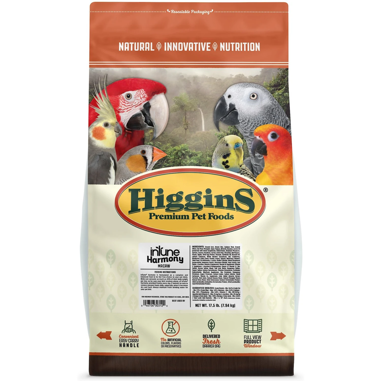 Higgins InTune Harmony Macaw Bird Food 3 Higgins InTune Harmony Macaw Bird Food