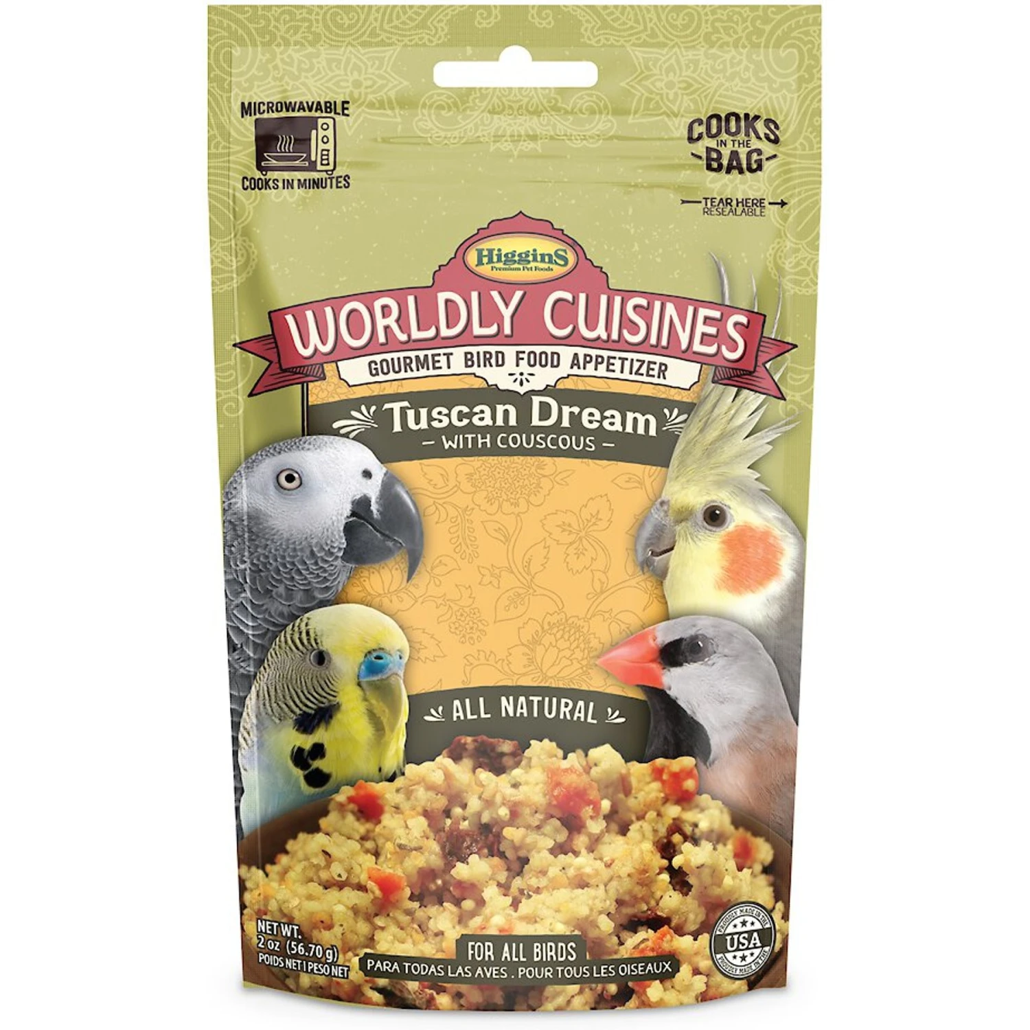 Higgins Worldly Cuisines Tuscan Dream Bird Treats 3 Higgins Worldly Cuisines Tuscan Dream Bird Treats