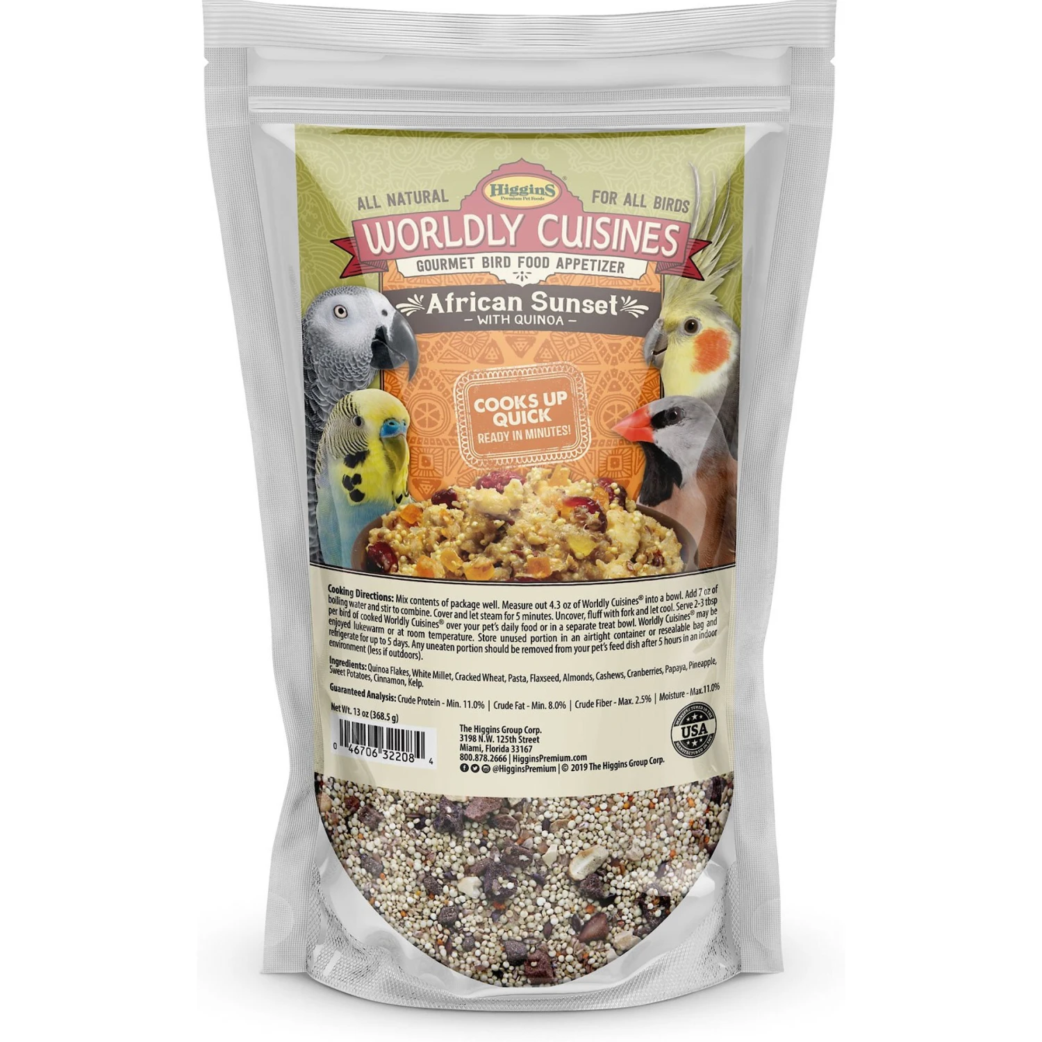 Higgins Worldly Cuisines African Sunset Bird Treats 3 Higgins Worldly Cuisines African Sunset Bird Treats