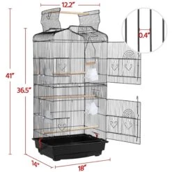 Yaheetech 41-in Open Top Metal Birdcage Parrot Cage -Sunny Decor Shop 242658 PT3. AC SS1800 V1649936490
