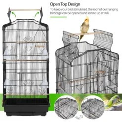 Yaheetech 41-in Open Top Metal Birdcage Parrot Cage -Sunny Decor Shop 242658 PT5. AC SS1800 V1649890290