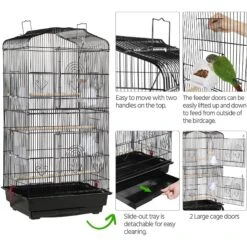 Yaheetech 41-in Open Top Metal Birdcage Parrot Cage -Sunny Decor Shop 242658 PT6. AC SS1800 V1649888483