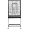 Yaheetech 53.7-in Parrot Bird Cage & Stand, Hammered Black, Large -Sunny Decor Shop 242663 MAIN. AC SS1800 V1657656385