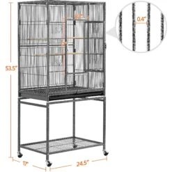 Yaheetech 53.7-in Parrot Bird Cage & Stand, Hammered Black, Large 14 Yaheetech 53.7-in Parrot Bird Cage & Stand, Hammered Black, Large -Sunny Decor Shop 242663 PT3. AC SS1800 V1649904693