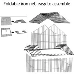 Yaheetech 55-in Triple Roof Rolling Bird Cage, Black 17 Yaheetech 55-in Triple Roof Rolling Bird Cage, Black -Sunny Decor Shop 242667 PT7. AC SS1800 V1637106410