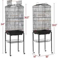 Yaheetech 64-in Open Top Metal Parrot Cage With Detachable Rolling Stand -Sunny Decor Shop 242669 PT3. AC SS1800 V1637106694