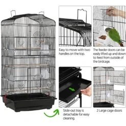 Yaheetech 64-in Open Top Metal Parrot Cage With Detachable Rolling Stand -Sunny Decor Shop 242669 PT5. AC SS1800 V1637111840