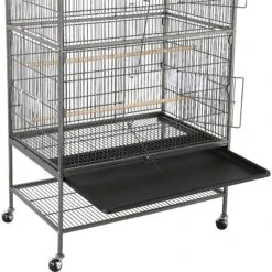 Yaheetech Large Bird Rolling Cage & Storage Shelf, Hammered Black -Sunny Decor Shop 242679 PT6. AC SS1800 V1636564403